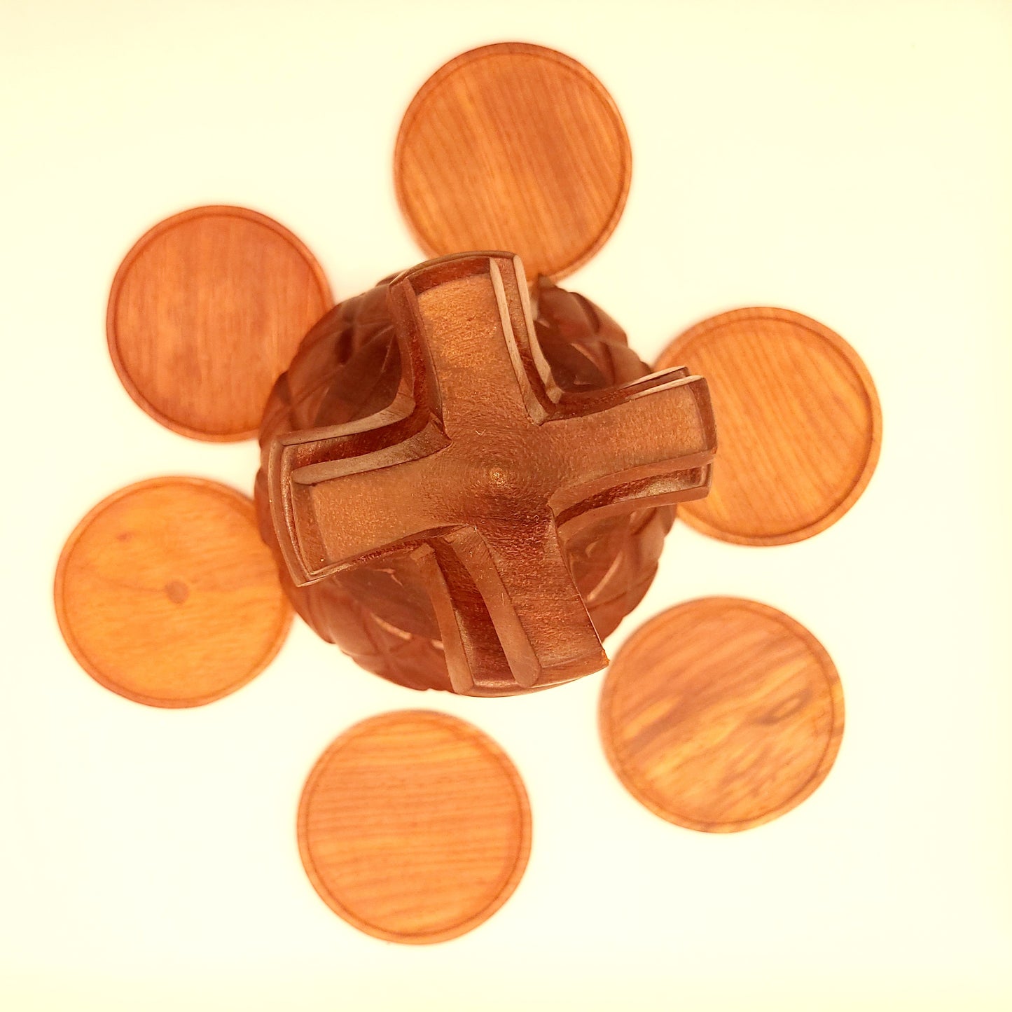 Toukoushueaup (Pineapple) motif coaster set